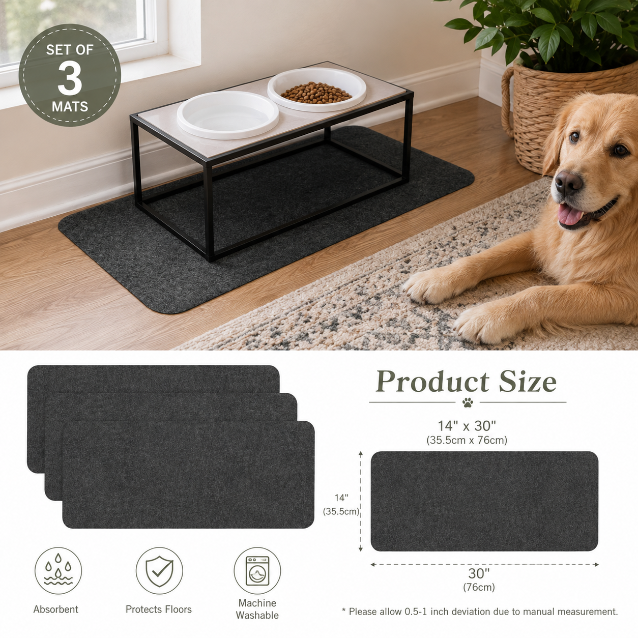Absorbent Pet Feeding Mat