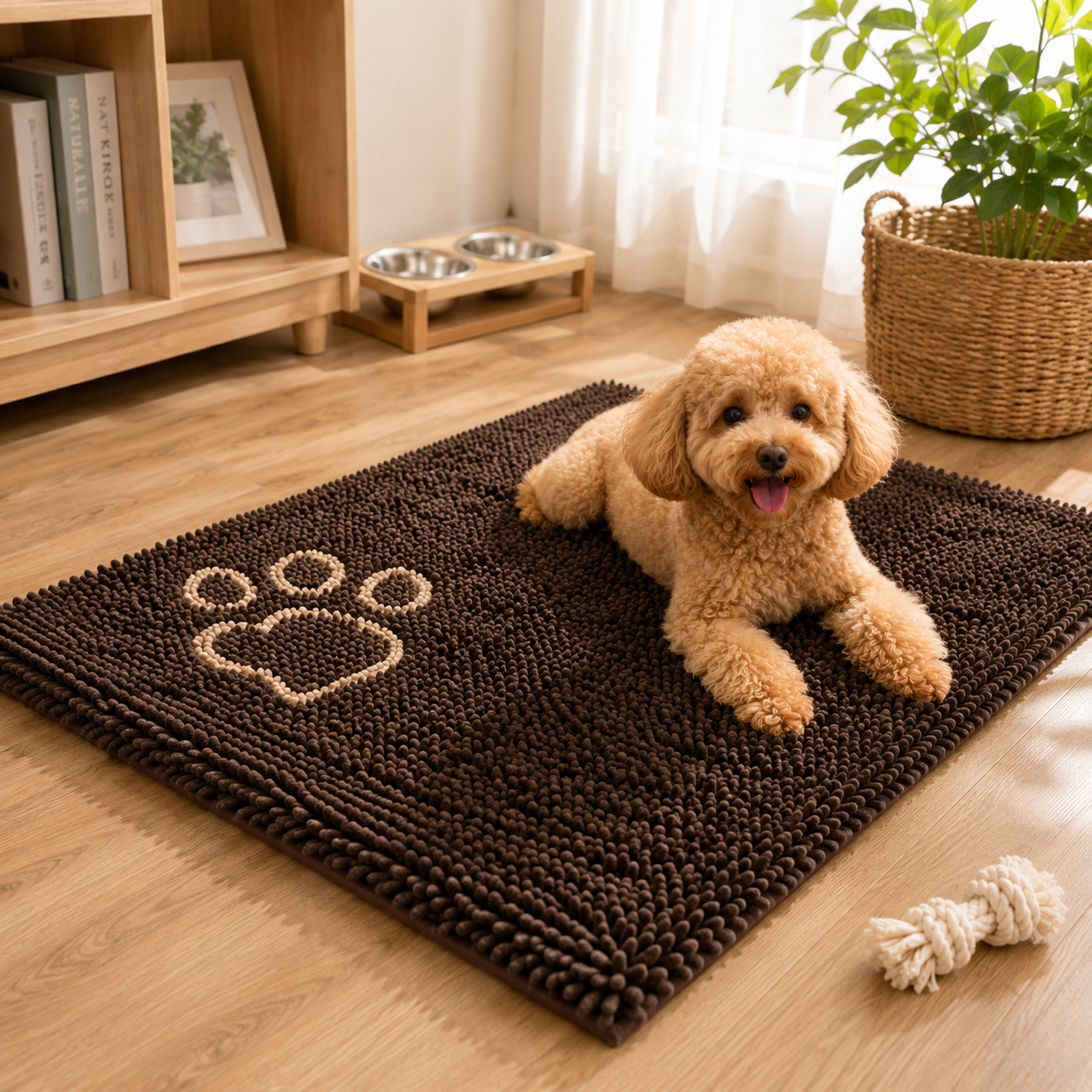 4-Pack Chenille Paw Drying Mats